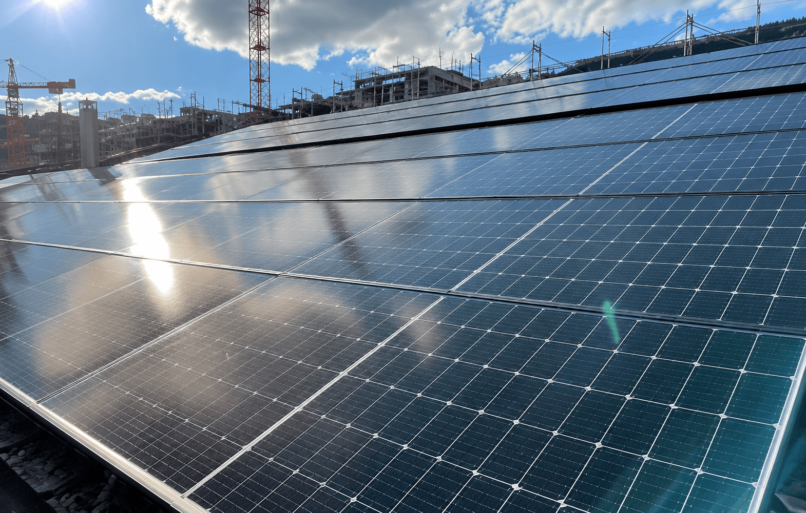 Photovoltaic panels on the Oberdiessbach BE project