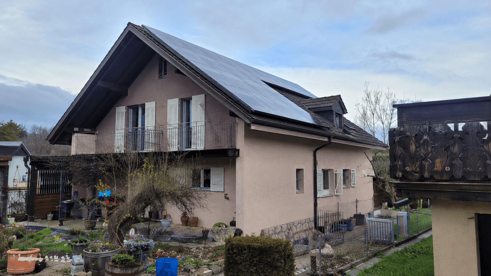 First photovoltaic installation view in Rünenberg BL