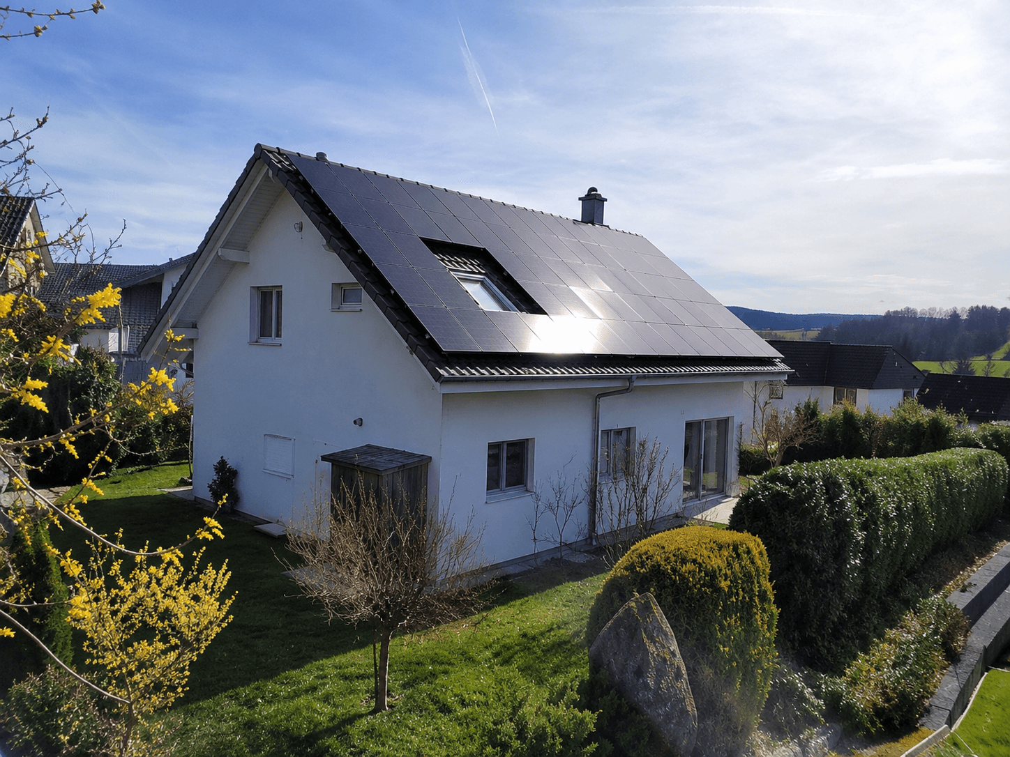 Photovoltaic installation on a house in Lengnau AG
